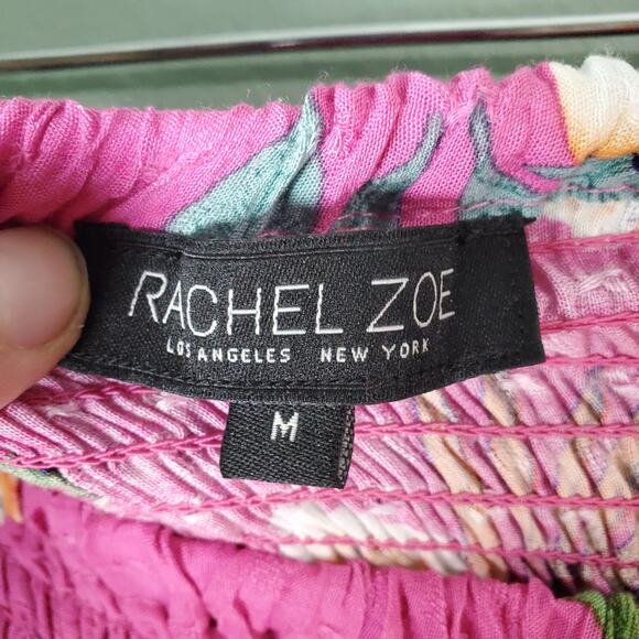 Rachel Zoe Womens Pink Floral Pattern Slit Maxi Skirt Size Medium - Picture 3 of 7